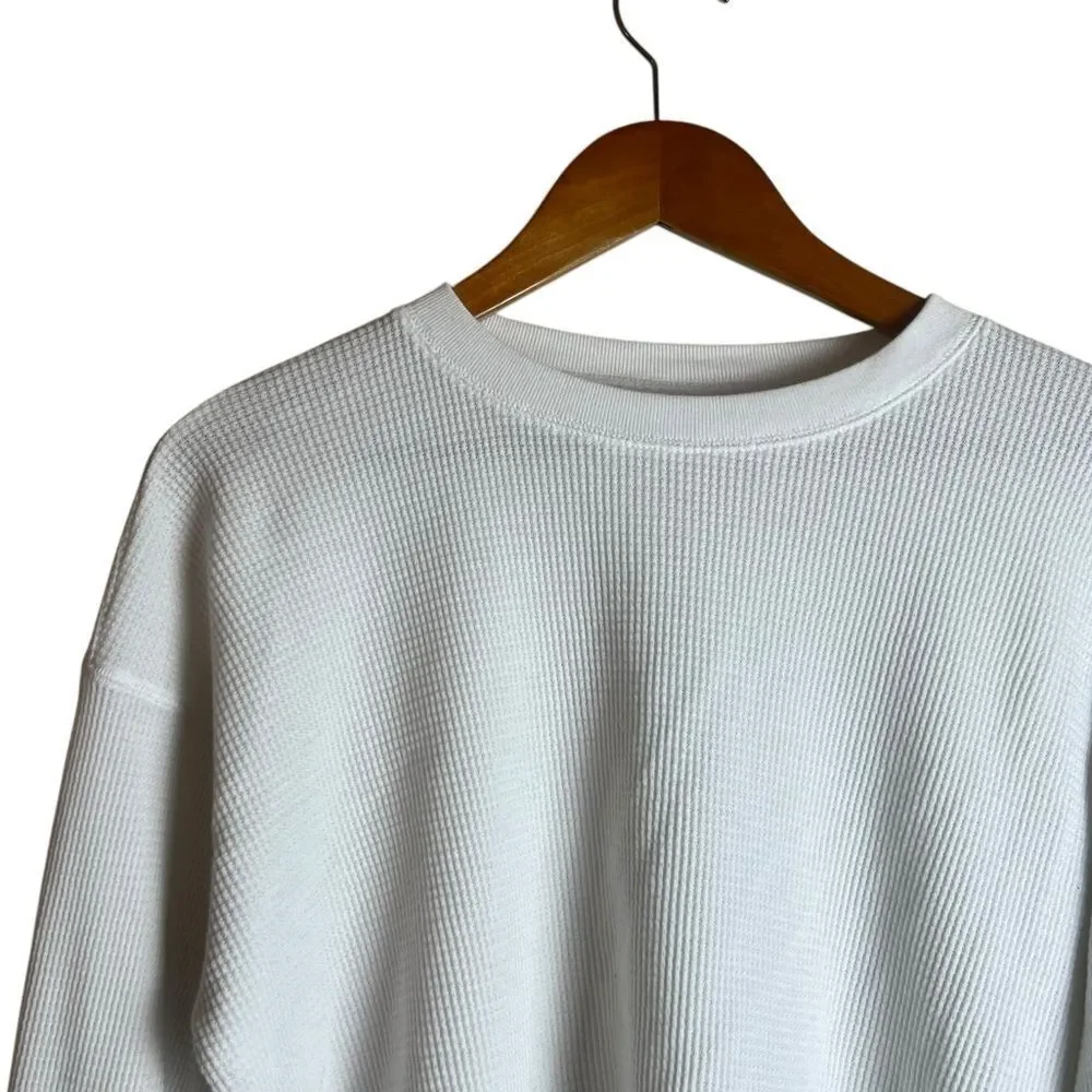 Tna‎ white waffle cropped long sleeve top - Picture 2 of 8